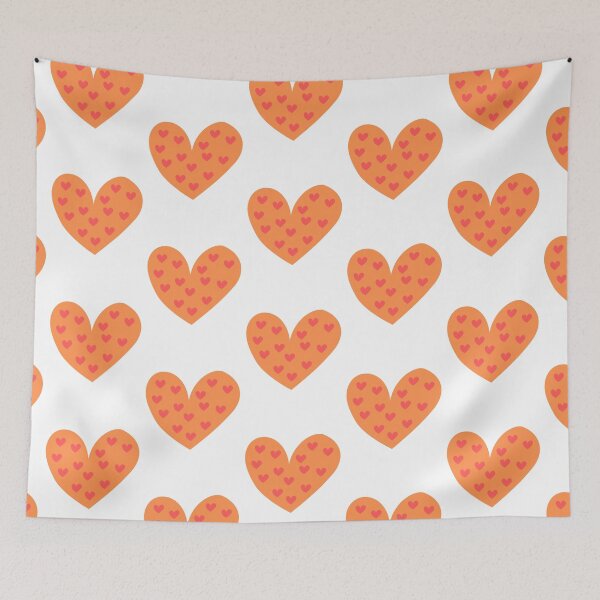 Item preview, Orange And Red Heart designed and sold by kindtoearth.