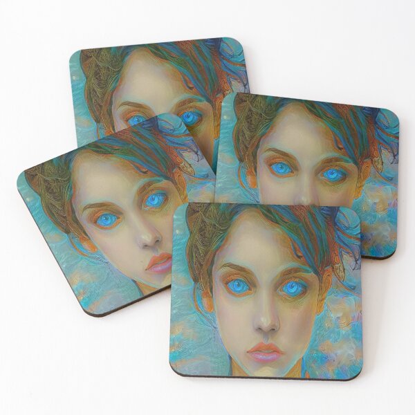 Item preview, Agua Color Blue Eyes Woman designed and sold by LostLegends.