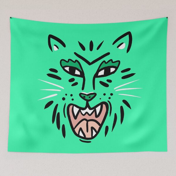 Item preview, Mint Tiger illustration print designed and sold by valdegilde.