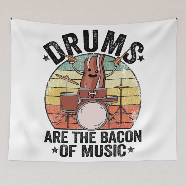 Item preview, Drums Are The Bacon Of Music Funny Drummer Bacon Gift designed and sold by Stronzi.