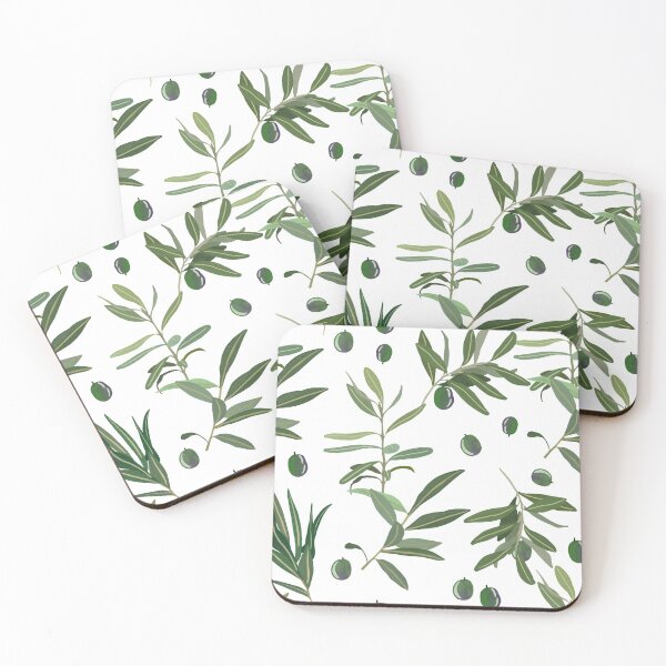 Item preview, Unique seamless Olive branches pattern designed and sold by Sya Prints.