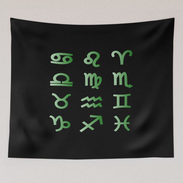 Aperçu de l'œuvre Pack économique de logos de signe astrologique vert créée et vendue par everything4eva.
