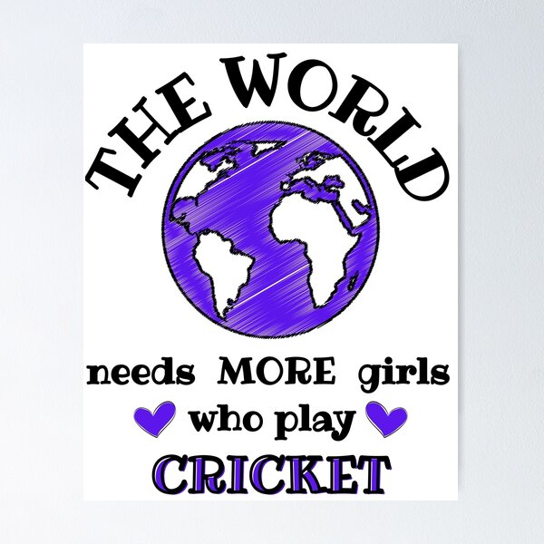 Artikelvorschau, Die Welt braucht mehr Mädchen, die Cricket spielen entworfen und verkauft von TheGreenGoat.