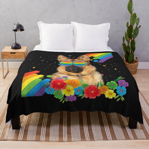 Item preview, Proud LGBT Gay German Shepherd Dog Pride Flag Rainbow LGBTQ TShirt50 designed and sold by gbrenda.