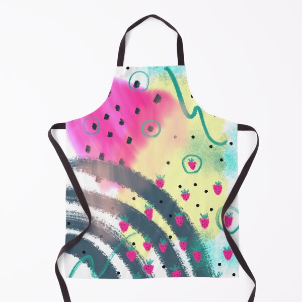 Item preview, Abstract art picking strawberries in grandma's garden designed and sold by orangerinka.