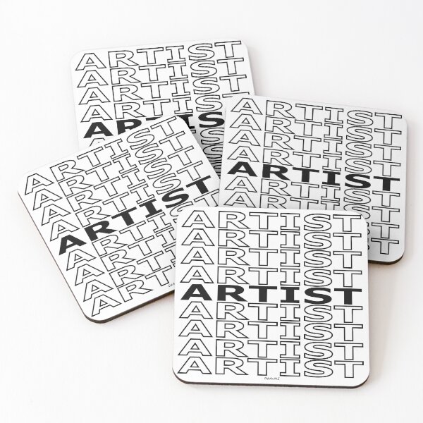 Item preview, Artist Repeating Text (Black Version) designed and sold by JanGrackle.