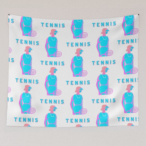 Item preview, Womens Tennis Summer Sun Retro Style Blue Remix designed and sold by Wizardofpizza.