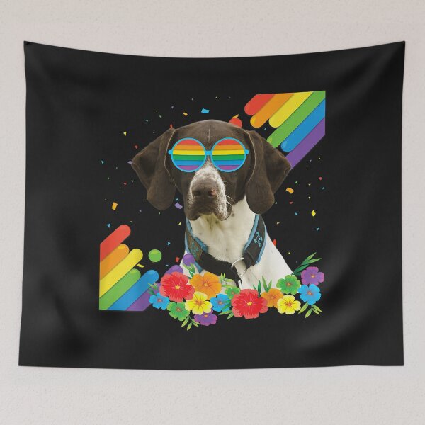 Item preview, Proud LGBT Gay German Shorthaired Dog Pride Flag Rainbow TShirt51 designed and sold by gbrenda.