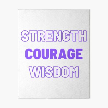 Strength Courage Wisdom (Purple), Calming Art, Printable Wall Art, Buddhism Wall Art Art Board Print