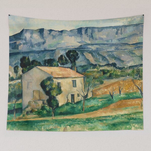 Aperçu de l'œuvre Paul Cézanne - Maison en Provence (Maison devant la Sainte-Victoire près de Gardanne) 1885 créée et vendue par HistoryRestored.
