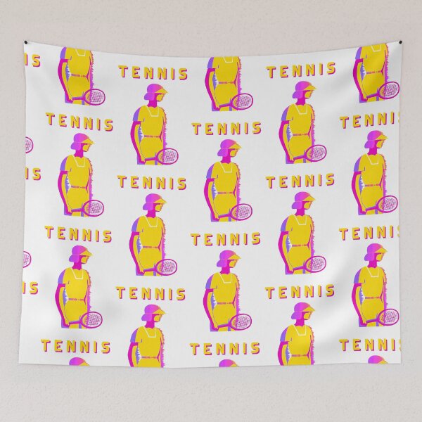 Item preview, Womens Tennis Summer Sun Retro Style Yellow Remix designed and sold by Wizardofpizza.