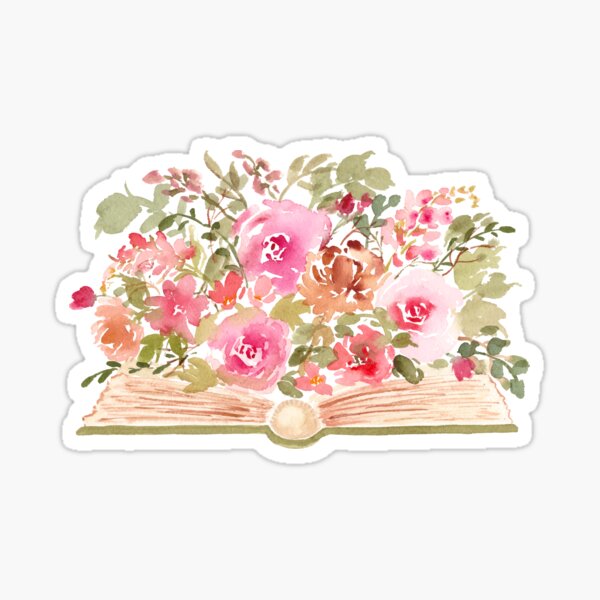 Artikel-Vorschau von Aquarellbuch mit rosa Blumen, designt und verkauft von Harpley Design Studio.