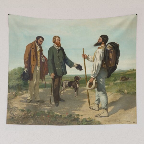 Aperçu de l'œuvre Gustave Courbet - Bonjour Monsieur Courbet (La rencontre) 1854 créée et vendue par HistoryRestored.