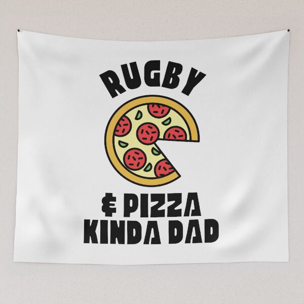 Item preview, Rugby & pizza kinda dad designed and sold by TheGreenGoat.