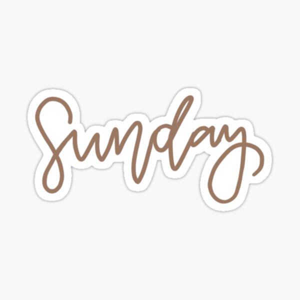 “Sunday” Sticker for Sale by wild-bloom | Redbubble