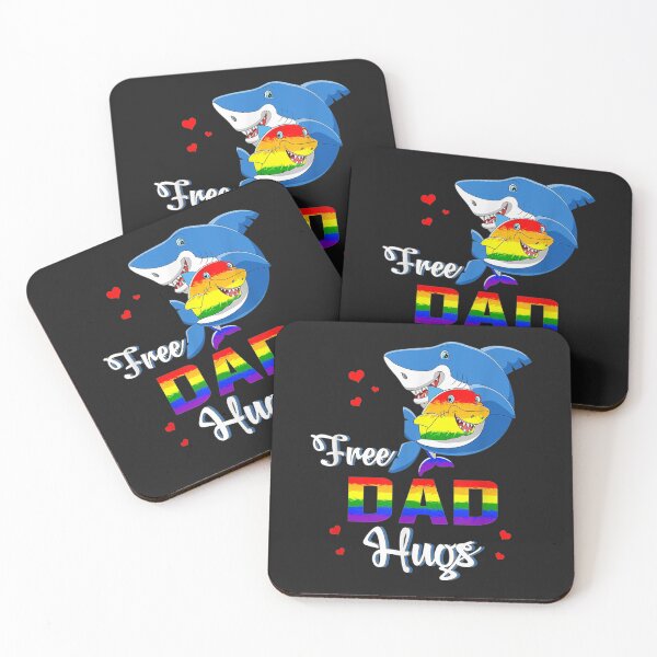 Artikelvorschau, Haifreier Papa umarmt LBGT Regenbogenherz Homosexuell Stolz Monat Geschenk TShirt62 entworfen und verkauft von gbrenda.