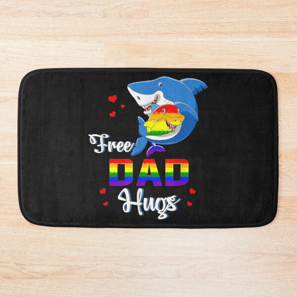 Item preview, Shark Free Dad Hugs LBGT Rainbow Heart Gay Pride Month Gift TShirt62 designed and sold by gbrenda.