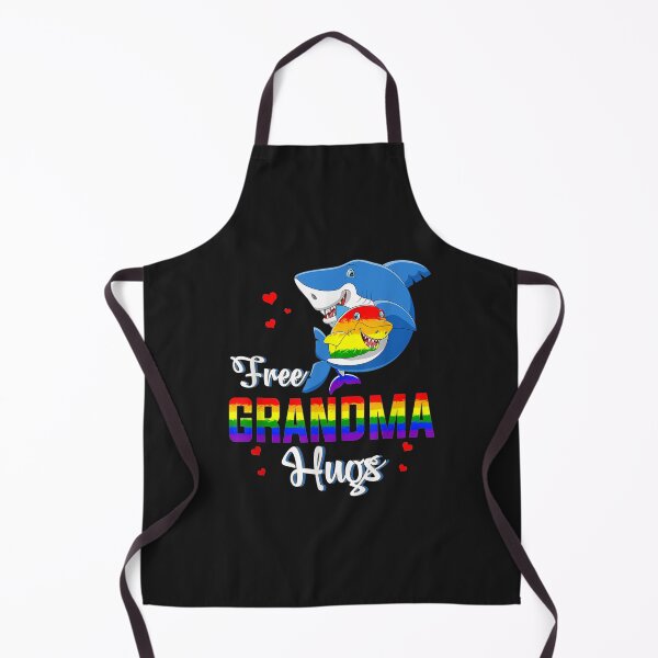Item preview, Shark Free Grandma Hugs LBGT Rainbow Heart Gay Pride Month TShirt60 designed and sold by gbrenda.