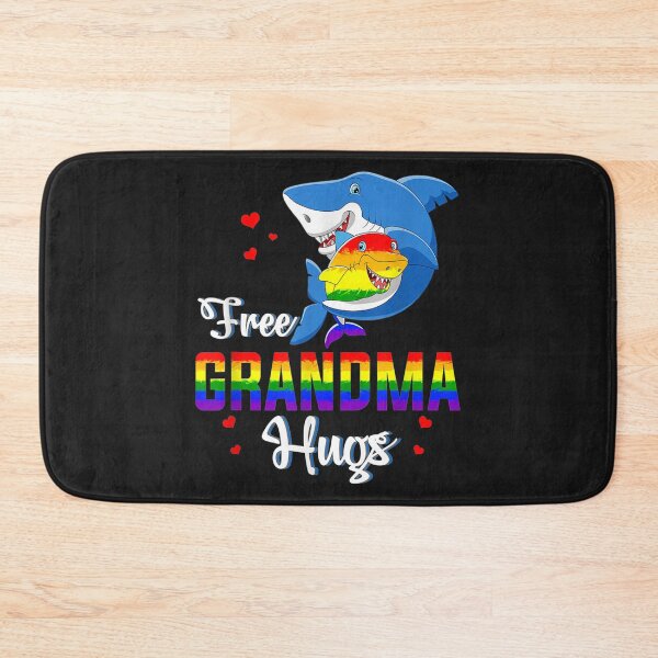 Item preview, Shark Free Grandma Hugs LBGT Rainbow Heart Gay Pride Month TShirt60 designed and sold by gbrenda.