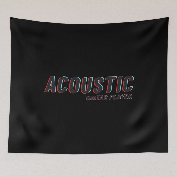 Item preview, Acoustic Guitar Player Retro 3D Text designed and sold by nightsworthy.