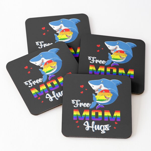 Item preview, Shark Free Mom Hugs LBGT Rainbow Heart Gay Pride Month Gift TShirt59 designed and sold by gbrenda.