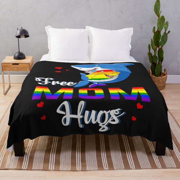Item preview, Shark Free Mom Hugs LBGT Rainbow Heart Gay Pride Month Gift TShirt59 designed and sold by gbrenda.