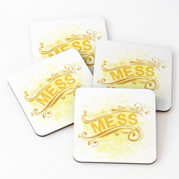 Item preview, Bless this mess, yellow designed and sold by Lillieoandco.