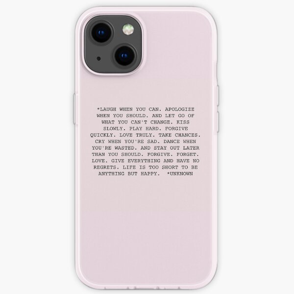 Lebenszitat iPhone Flexible Hülle