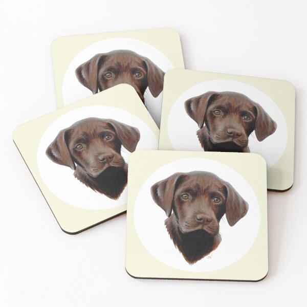 Item preview, Chocolate Labrador Puppy (beige) designed and sold by SandraWarmerdam.