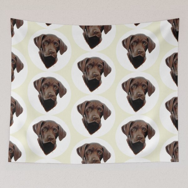 Item preview, Chocolate Labrador Puppy (beige) designed and sold by SandraWarmerdam.