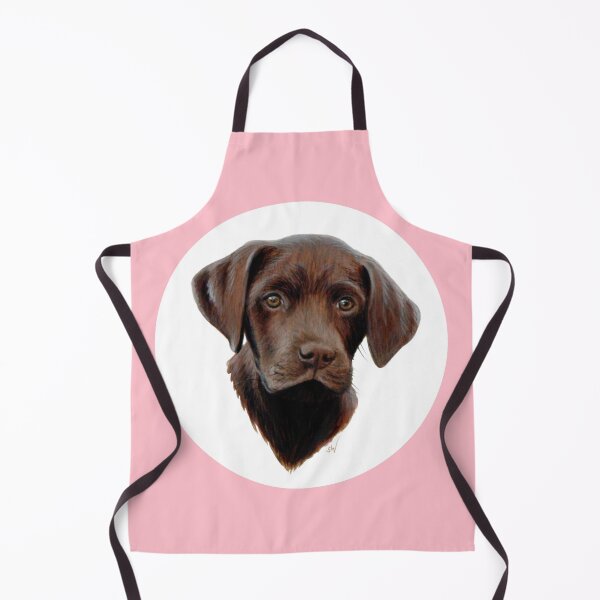 Item preview, Chocolate Labrador Puppy (pink) designed and sold by SandraWarmerdam.