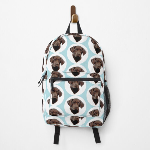 Item preview, Chocolate Labrador Puppy (blue) designed and sold by SandraWarmerdam.