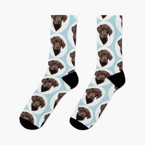 Item preview, Chocolate Labrador Puppy (blue) designed and sold by SandraWarmerdam.