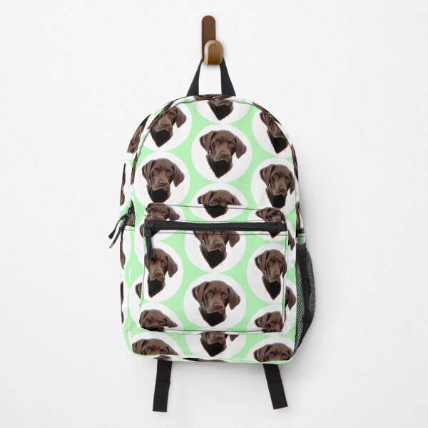 Item preview, Chocolate Labrador Puppy (green) designed and sold by SandraWarmerdam.