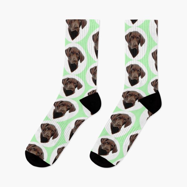 Item preview, Chocolate Labrador Puppy (green) designed and sold by SandraWarmerdam.