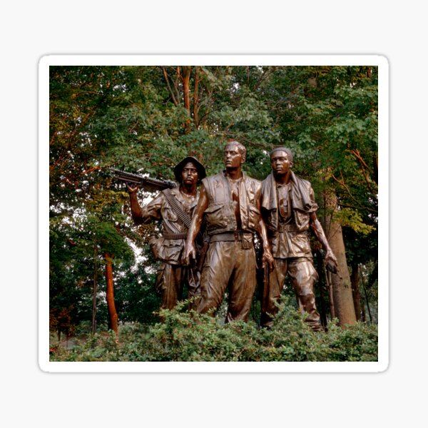 The Three Servicemen - Vietnam Memorial Sticker