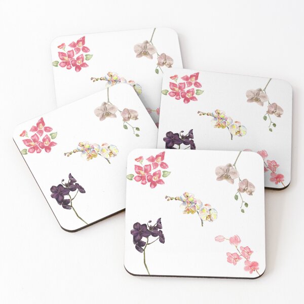 Artikelvorschau, Aquarell-Orchideen-Aufkleber-Pack entworfen und verkauft von KayahD.