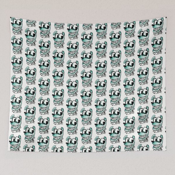 Item preview, Dog with a big smile, BW green, pattern designed and sold by Rone84.