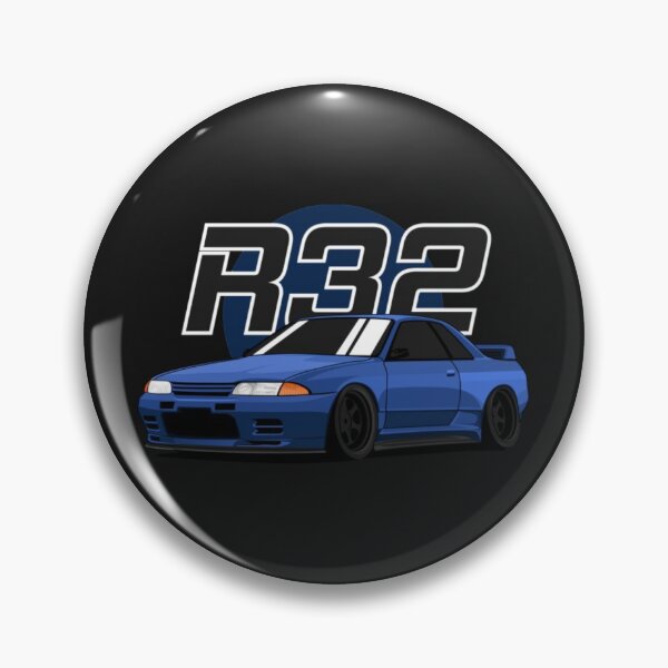 Artikelvorschau, Gtr R32 dunkelblauer Seitenwinkel entworfen und verkauft von CherryTeess.