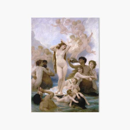The Birth of Venus (Bouguereau) Art Board Print