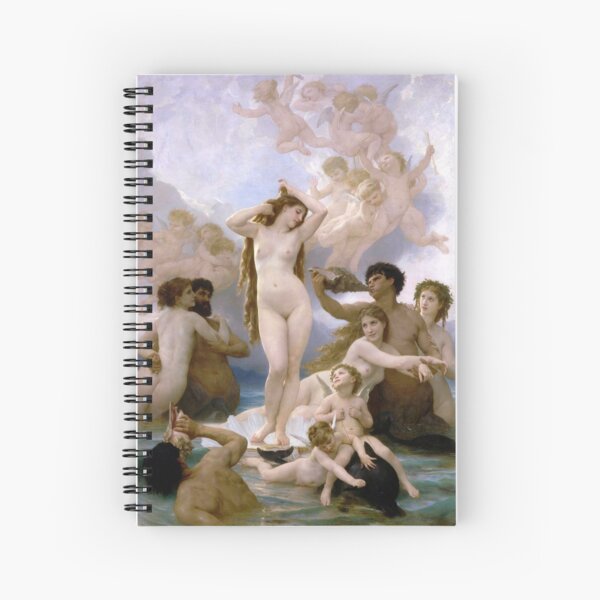 The Birth of Venus (Bouguereau) #TheBirthofVenus #Bouguereau #BirthofVenus #Birth #Venus Spiral Notebook