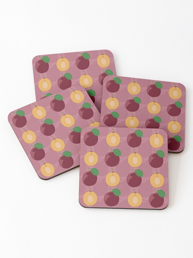 Thumbnail 1 of 5, Coasters (Set of 4), Plum Pudding designed and sold by grumpyteds.