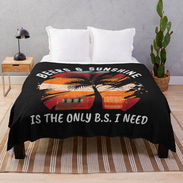 Item preview, The Only BS I Need Is Beers and Sunshine Retro Beach TShirt20 designed and sold by gbrenda.