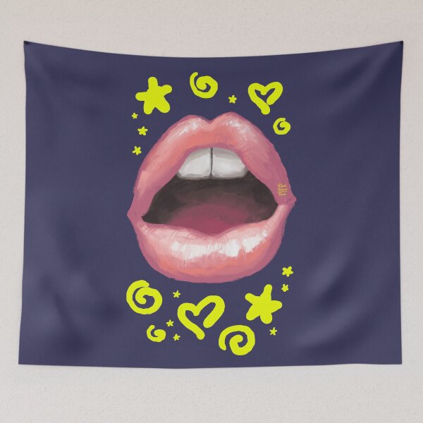 Item preview, Beautiful fashion lips. Sweet lovely sexy cute kiss. designed and sold by RukkiZukkiArt.