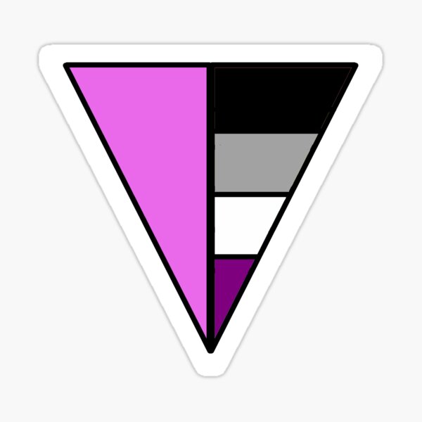 Asexual Pride Flag Triangle Sticker For Sale By Porcelainlies Redbubble 