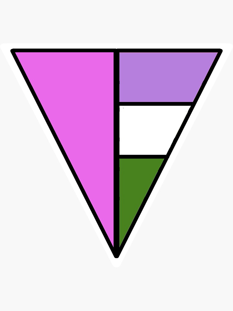 Genderqueer Pride Flag Triangle Sticker For Sale By Porcelainlies Redbubble 0021