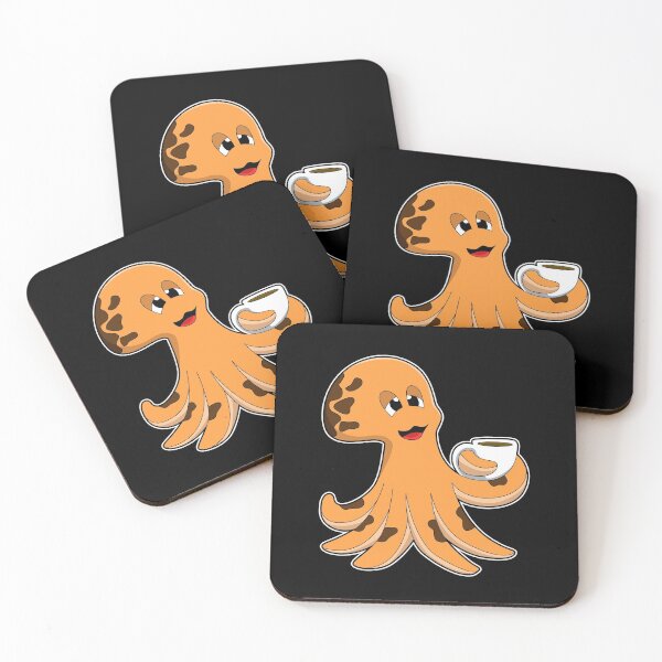 Item preview, Octopus with Cup of Coffee designed and sold by Snabdesign84.