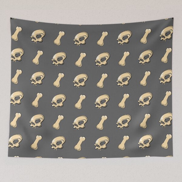 Item preview, Skull N Bones Pattern (Grey Edition) designed and sold by doodleeightytwo.