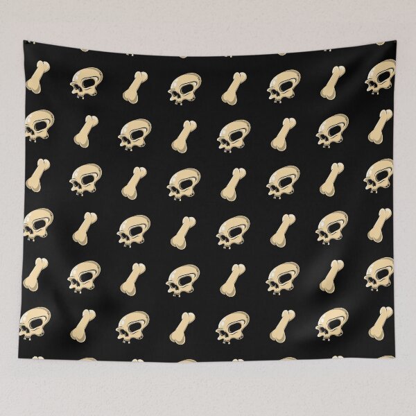 Item preview, Skull N Bones Pattern (Black Edition) designed and sold by doodleeightytwo.