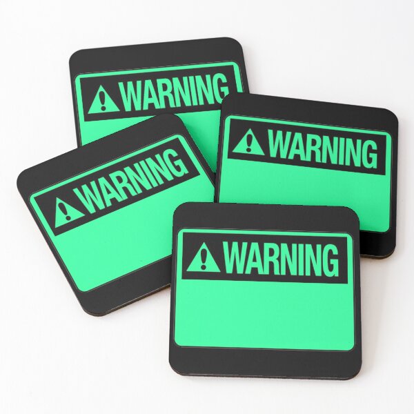Item preview, Blank Turquoise Warning Hazard Sign designed and sold by everything4eva.